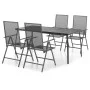 Juego de comedor de jardín 5 piezas acero gris antracita de vidaXL, Conjuntos de jardín - Ref: Foro24-3187982, Precio: 318,35...