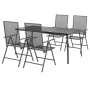 Juego de comedor de jardín 5 piezas acero gris antracita de vidaXL, Conjuntos de jardín - Ref: Foro24-3187982, Precio: 318,35...