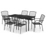 7-teiliges Garten-Essset aus anthrazitgrauem Stahl von vidaXL, Gartensets - Ref: Foro24-3187971, Preis: 427,13 €, Rabatt: %