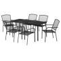 7-teiliges Garten-Essset aus anthrazitgrauem Stahl von vidaXL, Gartensets - Ref: Foro24-3187971, Preis: 439,53 €, Rabatt: %