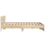 Estructura de cama con cabecero roble Sonoma 160x200 cm