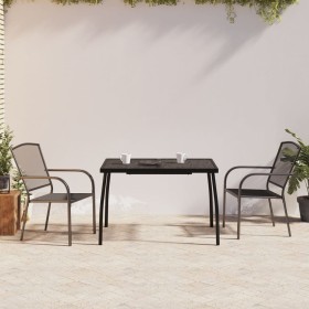 3-teiliges Garten-Essset aus anthrazitgrauem Stahl von vidaXL, Gartensets - Ref: Foro24-3187969, Preis: 211,41 €, Rabatt: %