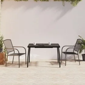 Anthracite gray steel 3-piece garden dining set by vidaXL, Garden sets - Ref: Foro24-3187969, Price: 208,64 €, Discount: %