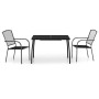 3-teiliges Garten-Essset aus anthrazitgrauem Stahl von vidaXL, Gartensets - Ref: Foro24-3187969, Preis: 211,41 €, Rabatt: %