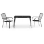 3-teiliges Garten-Essset aus anthrazitgrauem Stahl von vidaXL, Gartensets - Ref: Foro24-3187969, Preis: 212,00 €, Rabatt: %