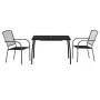 3-teiliges Garten-Essset aus anthrazitgrauem Stahl von vidaXL, Gartensets - Ref: Foro24-3187969, Preis: 212,00 €, Rabatt: %