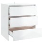 Aparador de madera contrachapada blanco brillante 70x41x75 cm de vidaXL, Aparadores - Ref: Foro24-809752, Precio: 85,72 €, De...