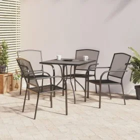 5-teiliges Garten-Esszimmerset aus anthrazitgrauem Stahl von vidaXL, Gartensets - Ref: Foro24-3187966, Preis: 287,52 €, Rabat...