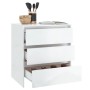 Weißer Hochglanz-Sperrholz-Sideboard 70x41x75 cm von vidaXL, Sideboards - Ref: Foro24-809752, Preis: 85,81 €, Rabatt: %