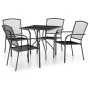 5-piece garden dining set in anthracite grey steel by vidaXL, Garden sets - Ref: Foro24-3187966, Price: 292,23 €, Discount: %