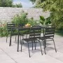 5-teiliges Garten-Esszimmerset aus anthrazitgrauem Stahl von vidaXL, Gartensets - Ref: Foro24-3187991, Preis: 325,97 €, Rabat...