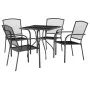 5-piece garden dining set in anthracite grey steel by vidaXL, Garden sets - Ref: Foro24-3187966, Price: 292,23 €, Discount: %