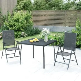 3-teiliges Garten-Essset aus anthrazitgrauem Stahl von vidaXL, Gartensets - Ref: Foro24-3187977, Preis: 212,39 €, Rabatt: %