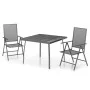 Juego de comedor de jardín 3 piezas acero gris antracita de vidaXL, Conjuntos de jardín - Ref: Foro24-3187977, Precio: 212,34...