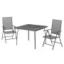 Juego de comedor de jardín 3 piezas acero gris antracita de vidaXL, Conjuntos de jardín - Ref: Foro24-3187977, Precio: 212,34...