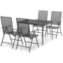 5-piece garden dining set in anthracite grey steel by vidaXL, Garden sets - Ref: Foro24-3187979, Price: 298,68 €, Discount: %