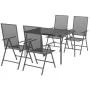 5-piece garden dining set in anthracite grey steel by vidaXL, Garden sets - Ref: Foro24-3187979, Price: 298,68 €, Discount: %