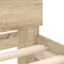 Estructura de cama con cabecero roble Sonoma 150x200 cm