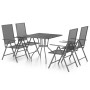 Juego de comedor de jardín 5 piezas acero gris antracita de vidaXL, Conjuntos de jardín - Ref: Foro24-3187976, Precio: 295,94...