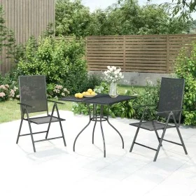 3-teiliges Garten-Essset aus anthrazitgrauem Stahl von vidaXL, Gartensets - Ref: Foro24-3187975, Preis: 206,98 €, Rabatt: %