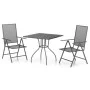 Juego de comedor de jardín 3 piezas acero gris antracita de vidaXL, Conjuntos de jardín - Ref: Foro24-3187975, Precio: 217,27...