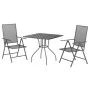 Juego de comedor de jardín 3 piezas acero gris antracita de vidaXL, Conjuntos de jardín - Ref: Foro24-3187975, Precio: 217,27...