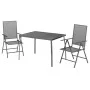 3-teiliges Garten-Essset aus anthrazitgrauem Stahl von vidaXL, Gartensets - Ref: Foro24-3187980, Preis: 210,06 €, Rabatt: %