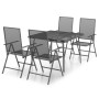 5-teiliges Garten-Essset aus anthrazitgrauem Stahl von vidaXL, Gartensets - Ref: Foro24-3187978, Preis: 298,62 €, Rabatt: %
