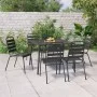 7-teiliges Garten-Essset aus anthrazitgrauem Stahl von vidaXL, Gartensets - Ref: Foro24-3187990, Preis: 404,42 €, Rabatt: %