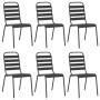 7-teiliges Garten-Essset aus anthrazitgrauem Stahl von vidaXL, Gartensets - Ref: Foro24-3187990, Preis: 418,47 €, Rabatt: %
