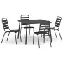 5-piece anthracite gray steel garden dining set by vidaXL, Garden sets - Ref: Foro24-3187989, Price: 299,32 €, Discount: %