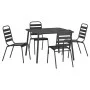 5-piece anthracite gray steel garden dining set by vidaXL, Garden sets - Ref: Foro24-3187989, Price: 299,32 €, Discount: %
