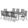 Juego de comedor de jardín 9 piezas acero gris antracita de vidaXL, Conjuntos de jardín - Ref: Foro24-3187984, Precio: 593,61...