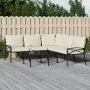 6-teiliges Gartenmöbel-Set aus Stahl mit sandfarbenen Kissen von vidaXL, Gartensets - Ref: Foro24-3187962, Preis: 568,54 €, R...