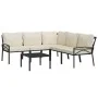 6-teiliges Gartenmöbel-Set aus Stahl mit sandfarbenen Kissen von vidaXL, Gartensets - Ref: Foro24-3187962, Preis: 568,54 €, R...