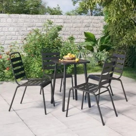 5-teiliges Garten-Essset aus anthrazitgrauem Stahl von vidaXL, Gartensets - Ref: Foro24-3187986, Preis: 244,75 €, Rabatt: %