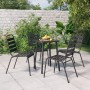 5-teiliges Garten-Essset aus anthrazitgrauem Stahl von vidaXL, Gartensets - Ref: Foro24-3187986, Preis: 248,17 €, Rabatt: %