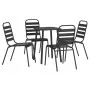 5-piece anthracite gray steel garden dining set by vidaXL, Garden sets - Ref: Foro24-3187986, Price: 244,23 €, Discount: %