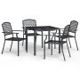 Juego de comedor de jardín 5 piezas acero gris antracita de vidaXL, Conjuntos de jardín - Ref: Foro24-3187998, Precio: 370,08...