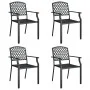 Garten-Essgruppe, 5-teilig, anthrazitgrau aus Stahl von vidaXL, Gartensets - Ref: Foro24-3187998, Preis: 363,35 €, Rabatt: %
