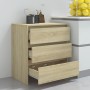 Sideboard aus Sonoma-Eichensperrholz, 70 x 41 x 75 cm von vidaXL, Sideboards - Ref: Foro24-809749, Preis: 88,39 €, Rabatt: %