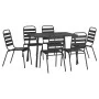 Juego de comedor de jardín 7 piezas acero gris antracita de vidaXL, Conjuntos de jardín - Ref: Foro24-3187992, Precio: 428,73...