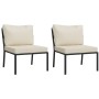 5-teiliges Gartenmöbel-Set aus Stahl und sandfarbene Kissen von vidaXL, Gartensets - Ref: Foro24-3187964, Preis: 449,45 €, Ra...