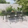 Juego de comedor de jardín 7 piezas acero gris antracita de vidaXL, Conjuntos de jardín - Ref: Foro24-3187993, Precio: 445,57...