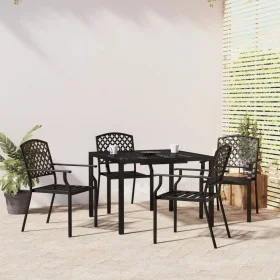 5-teiliges Garten-Essset aus anthrazitgrauem Stahl von vidaXL, Gartensets - Ref: Foro24-3188002, Preis: 443,28 €, Rabatt: %