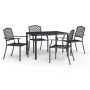 Juego de comedor de jardín 5 piezas acero gris antracita de vidaXL, Conjuntos de jardín - Ref: Foro24-3188002, Precio: 442,70...