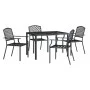Juego de comedor de jardín 5 piezas acero gris antracita de vidaXL, Conjuntos de jardín - Ref: Foro24-3188002, Precio: 442,70...
