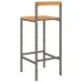 Hohe Hocker, 2 Stück, Akazienholz und graues synthetisches Rattan von vidaXL, Küchenhocker - Ref: Foro24-362607, Preis: 92,89...
