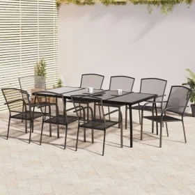 Garden dining set 9 pieces anthracite gray steel by vidaXL, Garden sets - Ref: Foro24-3187974, Price: 559,54 €, Discount: %