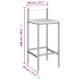 High stools 2 pcs acacia wood and gray synthetic rattan by vidaXL, Kitchen stools - Ref: Foro24-362607, Price: 94,02 €, Disco...